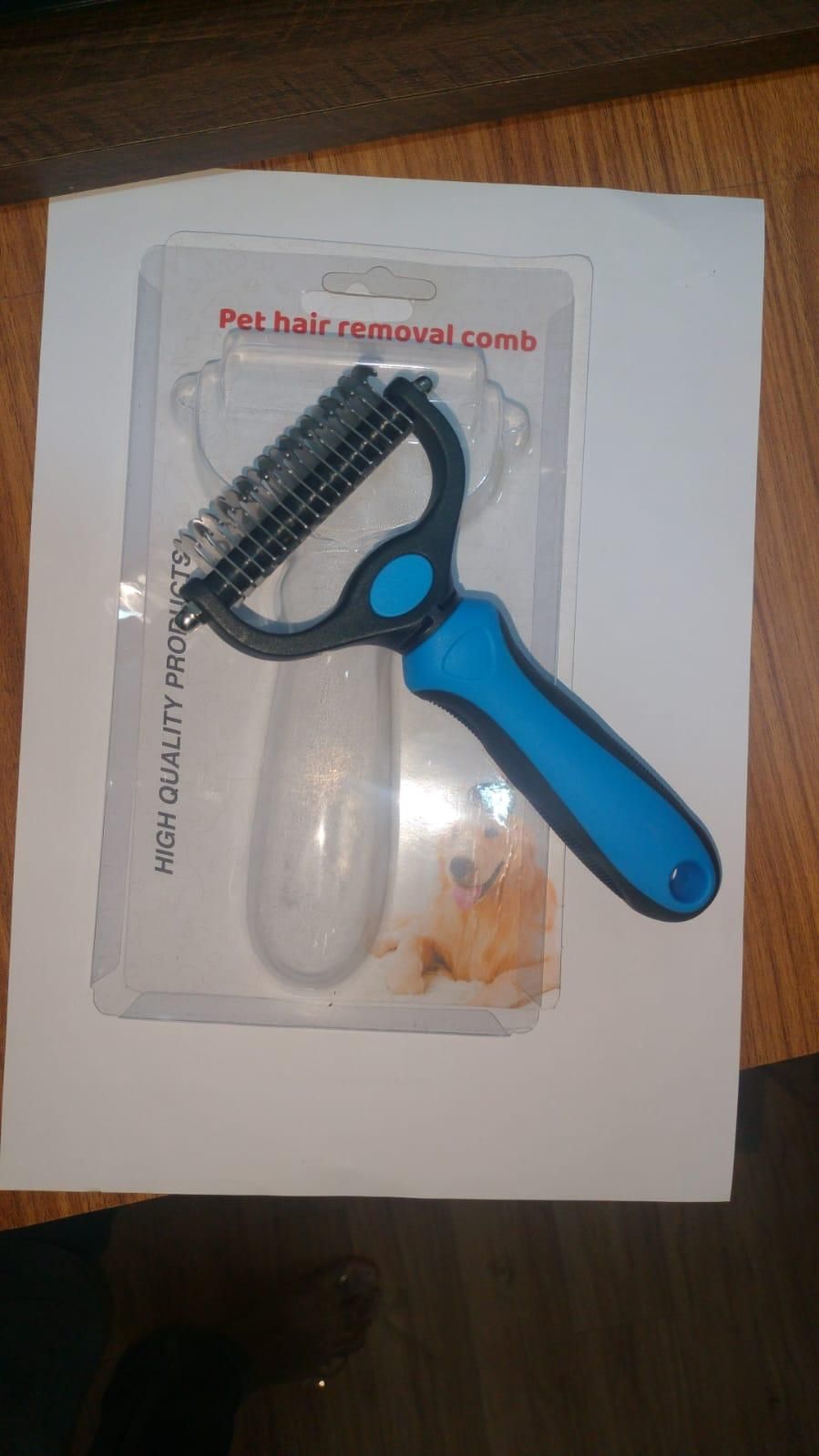 FurEase Pro Deshedding Brush – 2-in-1 Undercoat Grooming Tool for Dogs & Cats | Reduces Shedding, Removes Loose Hair & Tangles