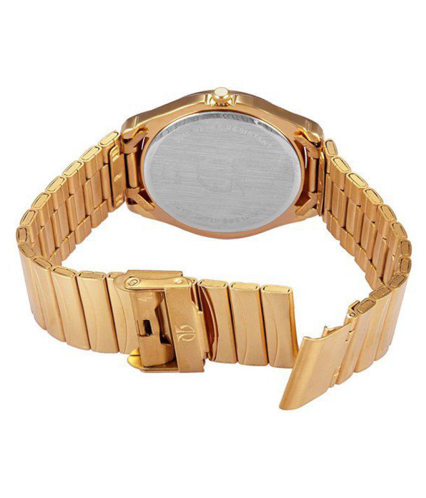 Titan Stylish Analog Watch – Gold Finish with Day & Date Display