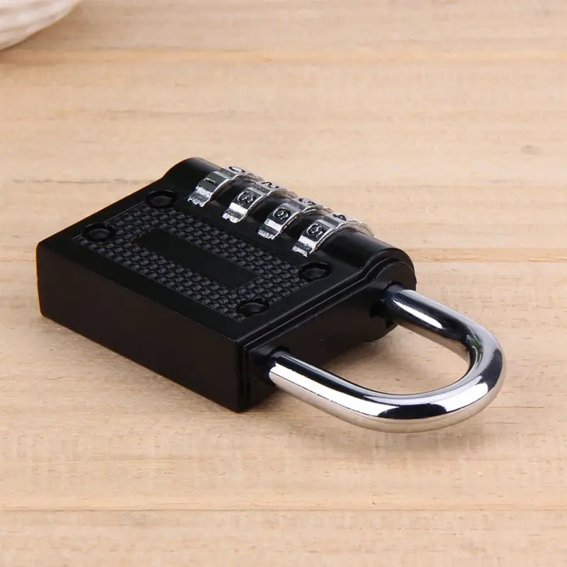 4-Digit Combination Security Padlock | Resettable Keyless Lock | Zinc Alloy Heavy-Duty Portable Lock