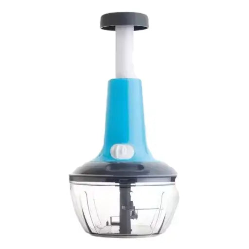 Manual Push Food Chopper (Large) | Stainless Steel Blade Vegetable Cutter | Hand Press Chopper with Anti-Slip Base | Multi-Purpose Kitchen Tool