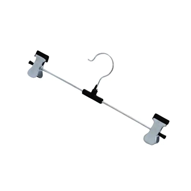 Stainless Steel Adjustable Clip Hangers Set (12 Pieces) | Non-Slip Metal Hangers for Pants, Skirts & Clothes