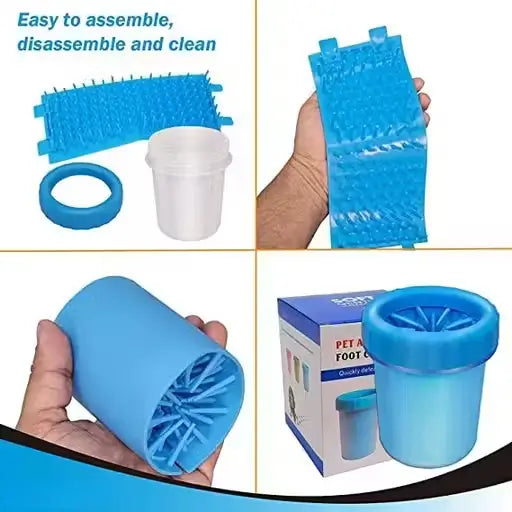 Portable Dog Paw Cleaner Cup | Soft Silicone Bristle Pet Foot Washer | Easy Clean Paw Cleaning Tool for Small & Medium Dogs