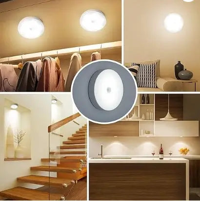 USB Rechargeable Motion Sensor LED Light | Wireless Stick-On Night Light | Magnetic & Adhesive Installation | Auto ON/OFF for Wardrobe, Stairs & Bedroom