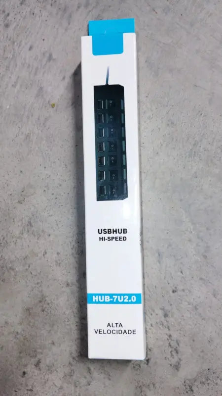 PowerHub 7-Port USB Splitter – USB 2.0 Hub with Individual Switches & LED Indicators