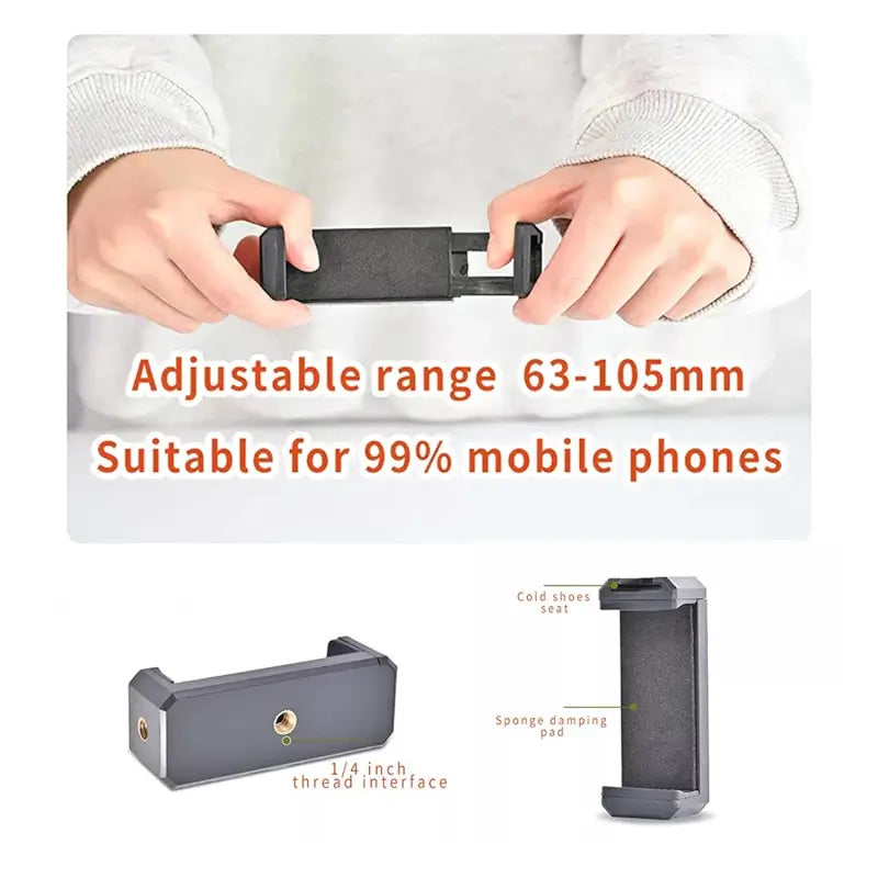 Vlogging Kit for Smartphone Video Making | Mini Tripod Stand with LED Light, Microphone & Phone Holder | Portable Video Recording Kit