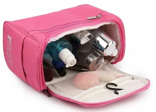 Vivah Pink Travel Cosmetic Container Set – Compact Beauty Storage Kit