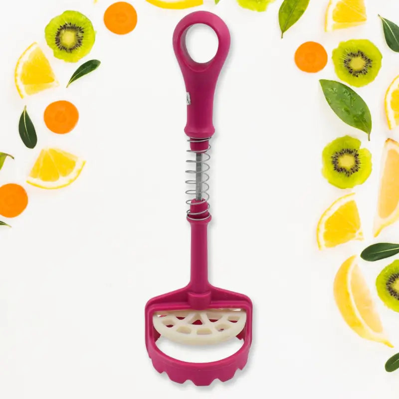 Multi-Functional Potato Masher (1 Pc) | Stainless Steel & PP Kitchen Masher | Ergonomic Easy-Press Vegetable & Fruit Crusher