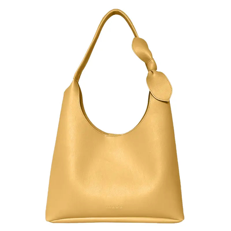 IMARS Shoulder Hobo Bag for Women | Vegan Leather Textured Handbag with Detachable Bow | Spacious Stylish Tote (Black)