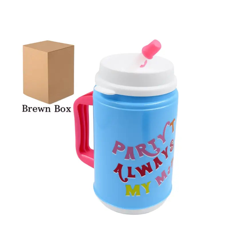 SipEase Insulated Mug – 709ml Tumbler with Lid, Handle & Flexible Straw