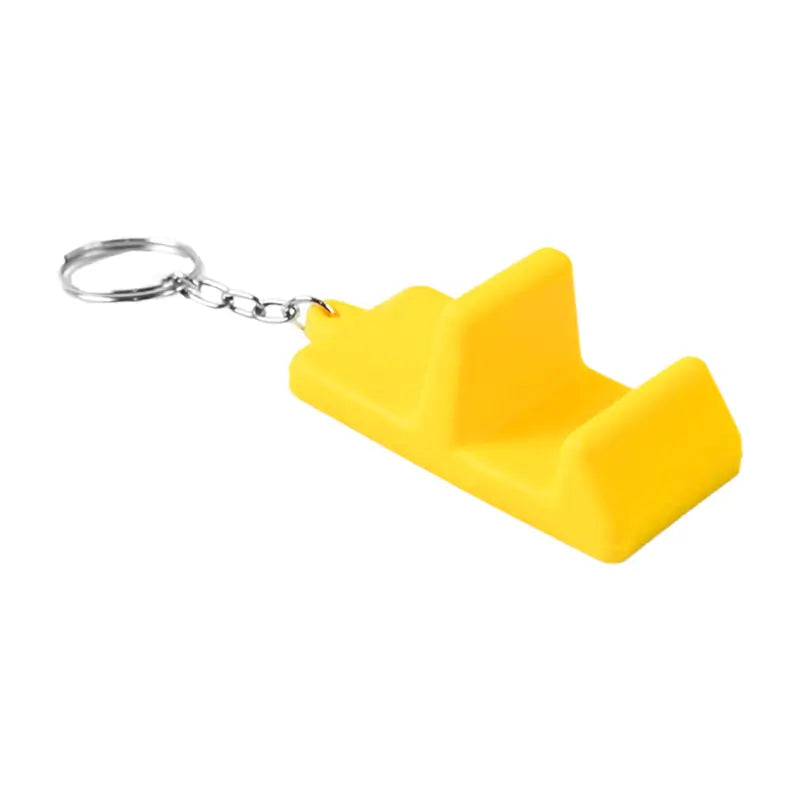 Plastic 2-in-1 Mobile Stand Keychain | Compact Foldable Phone Holder with Key Ring | Pocket-Sized | Multi-Color | Ideal for Desk, Office & Travel (1 Pc)