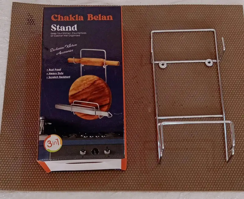 SteelRack Chakla Belan Chimta Stand – Stainless Steel Multi-Purpose Kitchen Holder