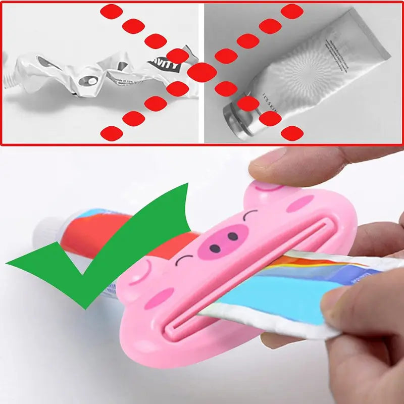 SqueezeBuddy Animal Tube Squeezer – Cute Toothpaste & Cream Press Tool (3.5 inch)