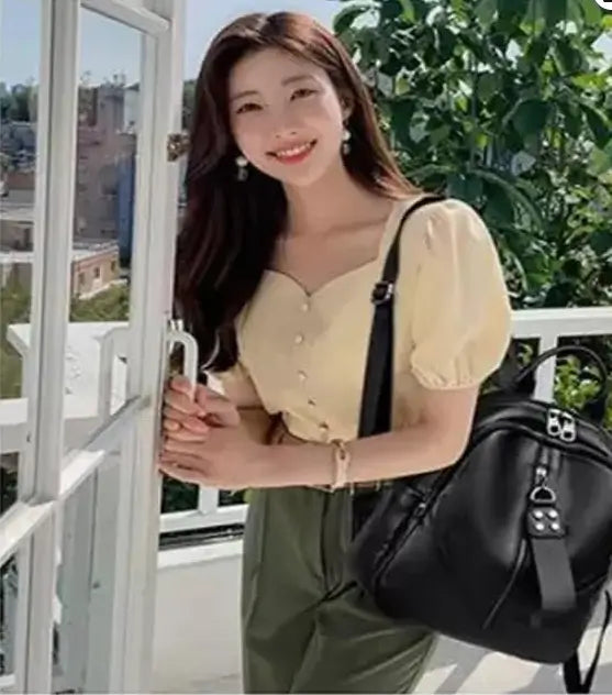 ProLens Leather Camera Backpack – Dual Compartment Photography Bag