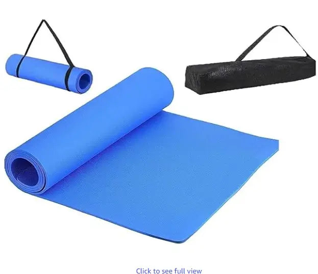 FlexZen 4MM Eco-Friendly Yoga Mat – Non-Slip Exercise Mat with Carry Strap