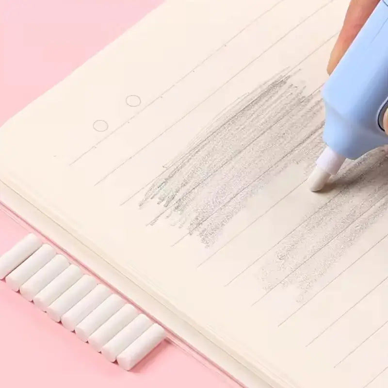 ErasePro Electric Eraser Kit – Automatic Battery Operated Eraser with 10 Refills