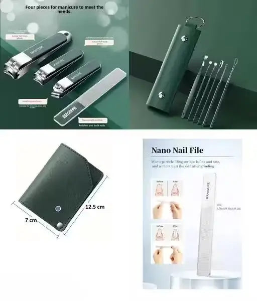 10-in-1 Stainless Steel Nail Clipper & Ear Cleaner Set | Portable Grooming Kit | Ergonomic Design | Travel-Friendly Personal Care Tools