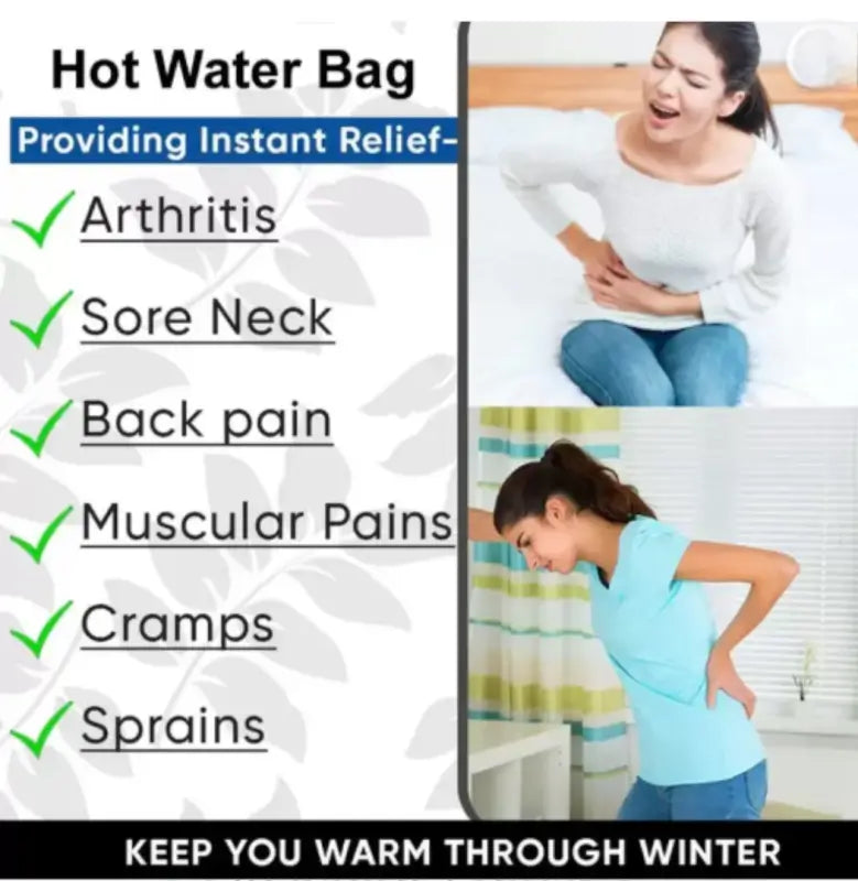 Electric Heating Bag with Gel | Rechargeable Hot Water Bag | Fur Velvet Cover | Pain Relief Heat Pad for Back, Neck & Body