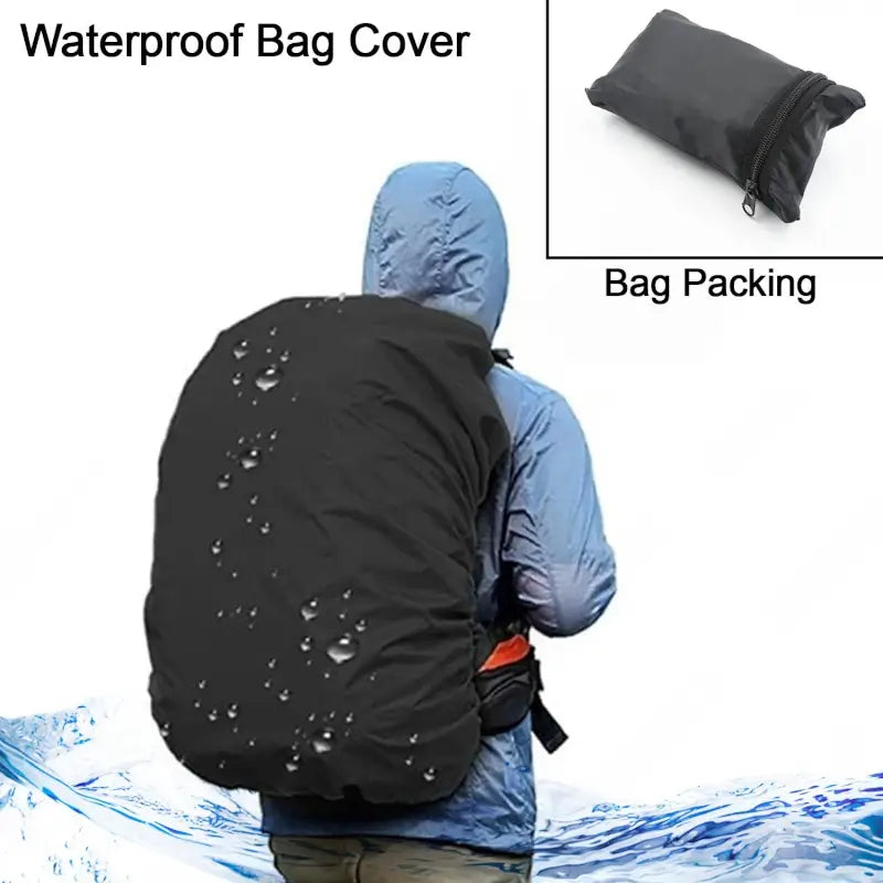 RainShield Pro Backpack Cover – Waterproof & Dustproof Nylon Rain Cover (Adjustable)