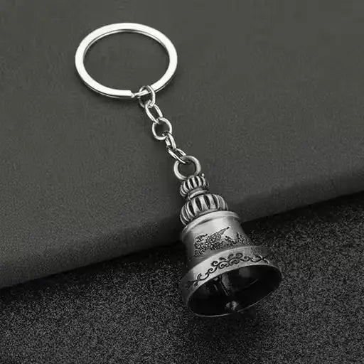 RetroCharm Vintage Bell Keychain – Metal Decorative Keyring