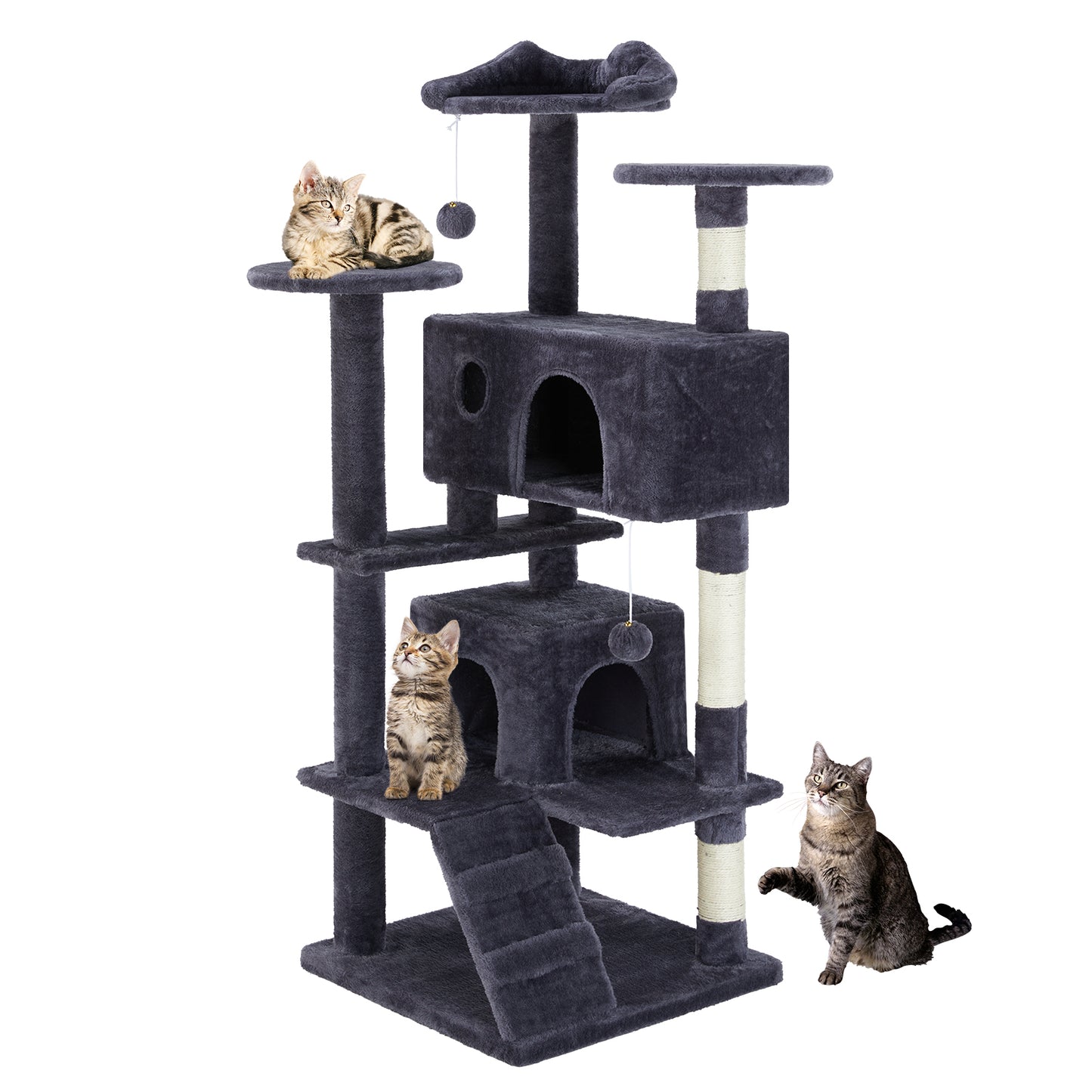 Multi-Functional Cat Treehouse & Cat Climbing Frame – Play, Scratch & Lounge