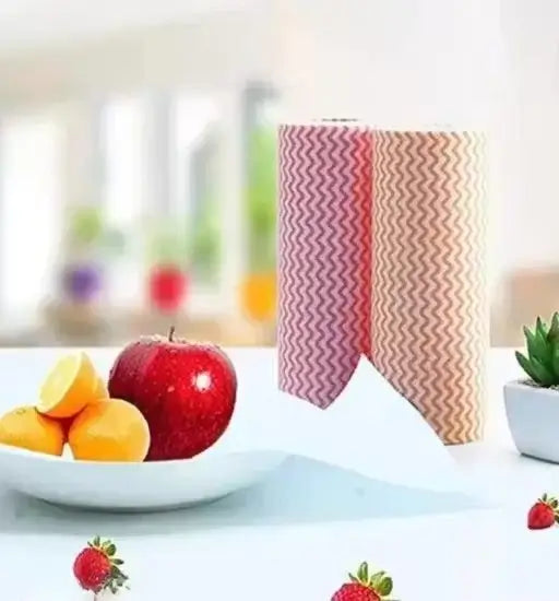 Non-Woven Kitchen Towel Roll (Pack of 2) | Disposable Cleaning Wipes | High Absorbency Multipurpose Kitchen Tissue Roll