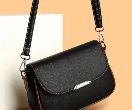Women’s PU Leather Sling Bag | Compact Crossbody Shoulder Bag | Dual Compartment Everyday Handbag | Stylish & Lightweight