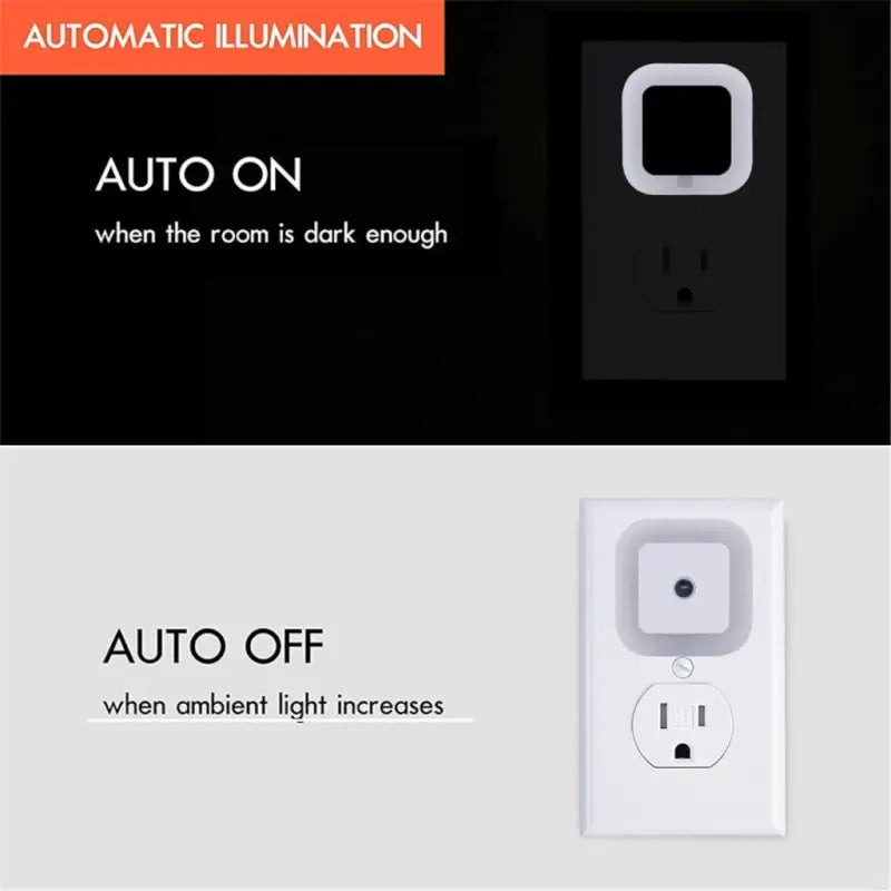 Smart LED Night Lamp with Auto Sensor | Plug-in Dusk-to-Dawn Night Light | Energy Efficient 0.5W | Bedroom, Hallway, Stairs & Bathroom (Multicolor)