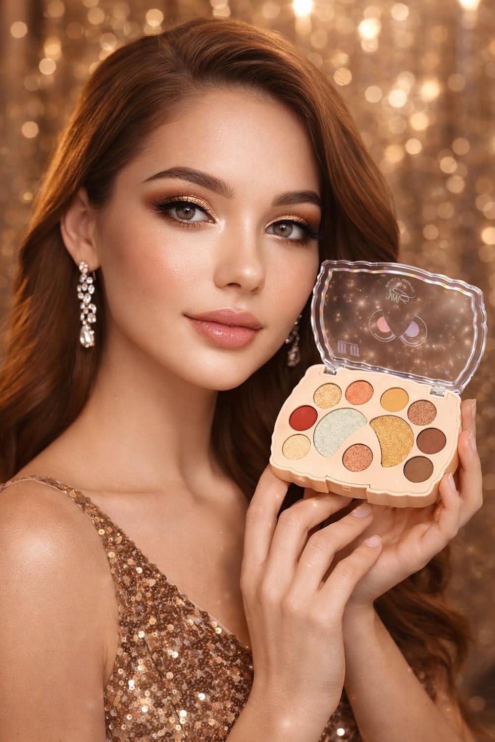 Glam Shimmer & Glitter Eyeshadow Palette (Pack of 1)