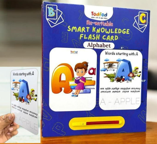 Todfod Re-Writable Smart Knowledge Flash Cards – Reusable Study & Learning Cards