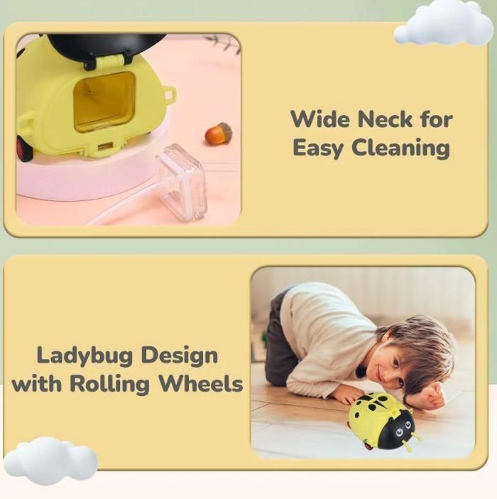 BeetleSip Toddler Water Bottle – Spill-Proof Straw Sipper with Adjustable Strap | Safe & Fun Hydration for Kids