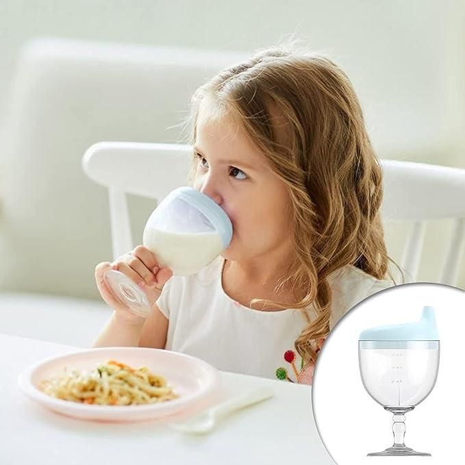 TinySip Toddler Sippy Cup – Spill-Proof Plastic Stemware for Kids | Easy Grip, Safe & Durable Drinkware