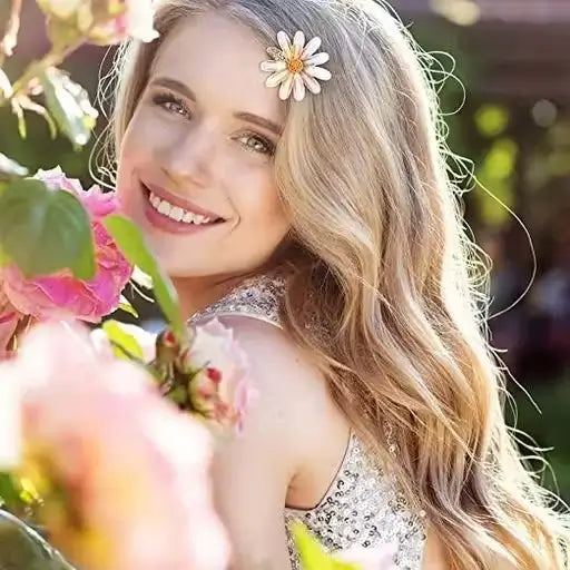 BloomCharm Korean Style Flower Metal Hair Pin – Elegant Hair Lock Clip