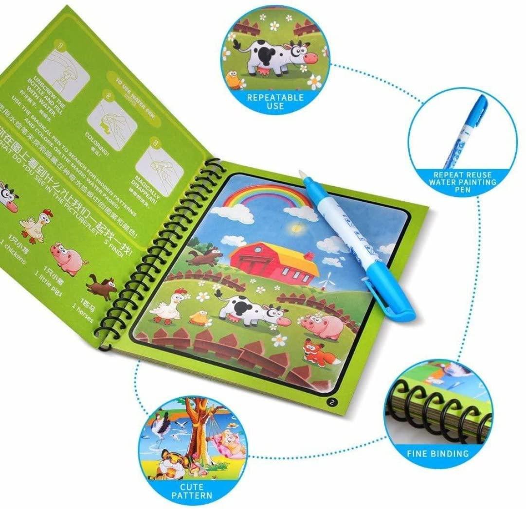 Reusable Magic Water Quick Dry Book – Fun & Learning Activity for Kids