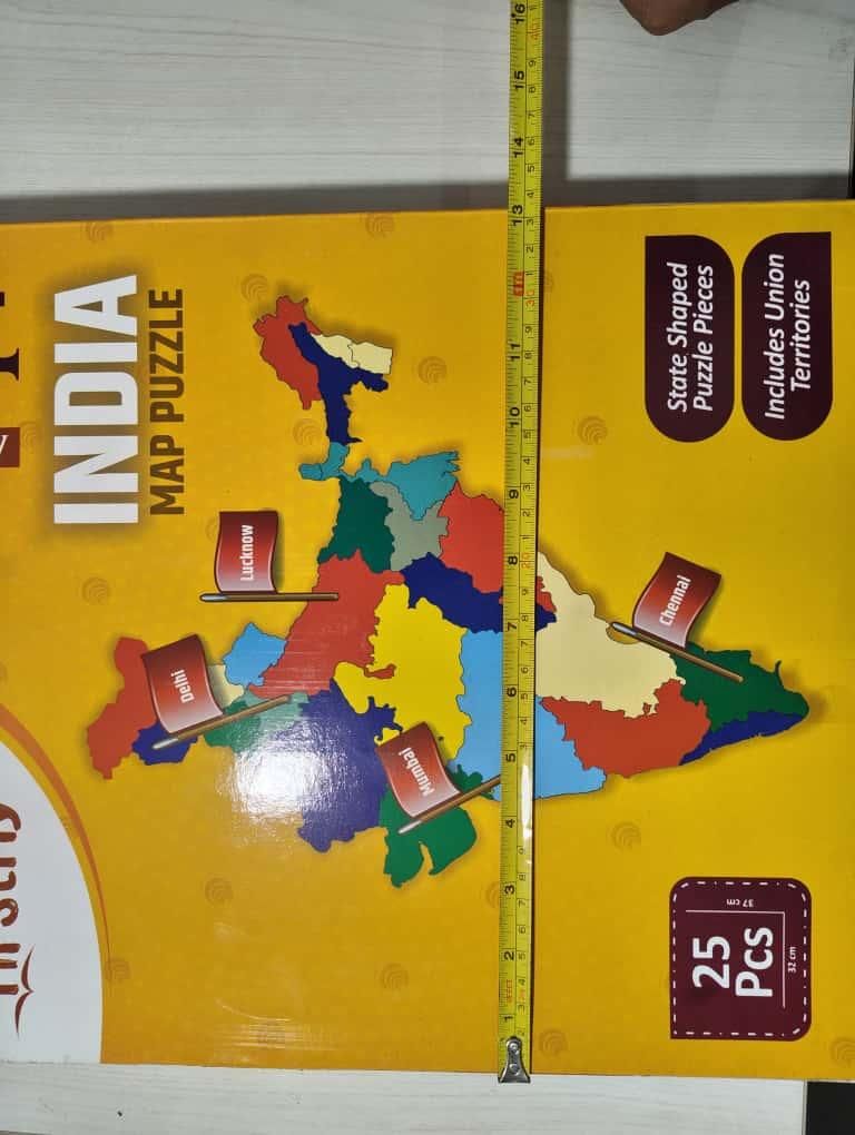 IndiaMap Jigsaw Puzzle – Educational Learning Puzzle of Indian States, Capitals & Flags for Kids