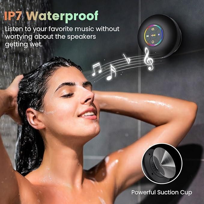 AquaBeat Pro – Waterproof Suction Bluetooth Speaker | Portable Pool, Shower & Travel Audio with Strong Bass
