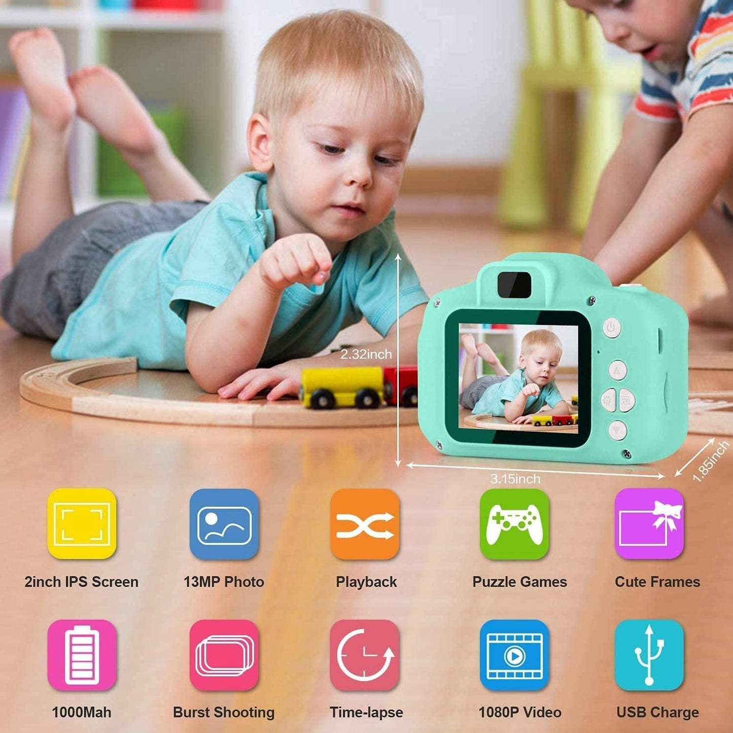 KidSnap Digital Video Camera – Durable Fun Camera for Kids with Photo & Video Recording