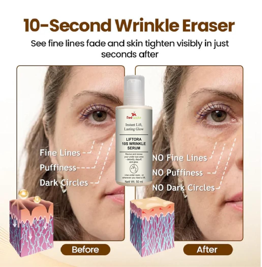 Liftora 10s Wrinkle Serum (50ml) – Anti-Aging, Firming & Smoothening Skin Solution (Pack of 1)