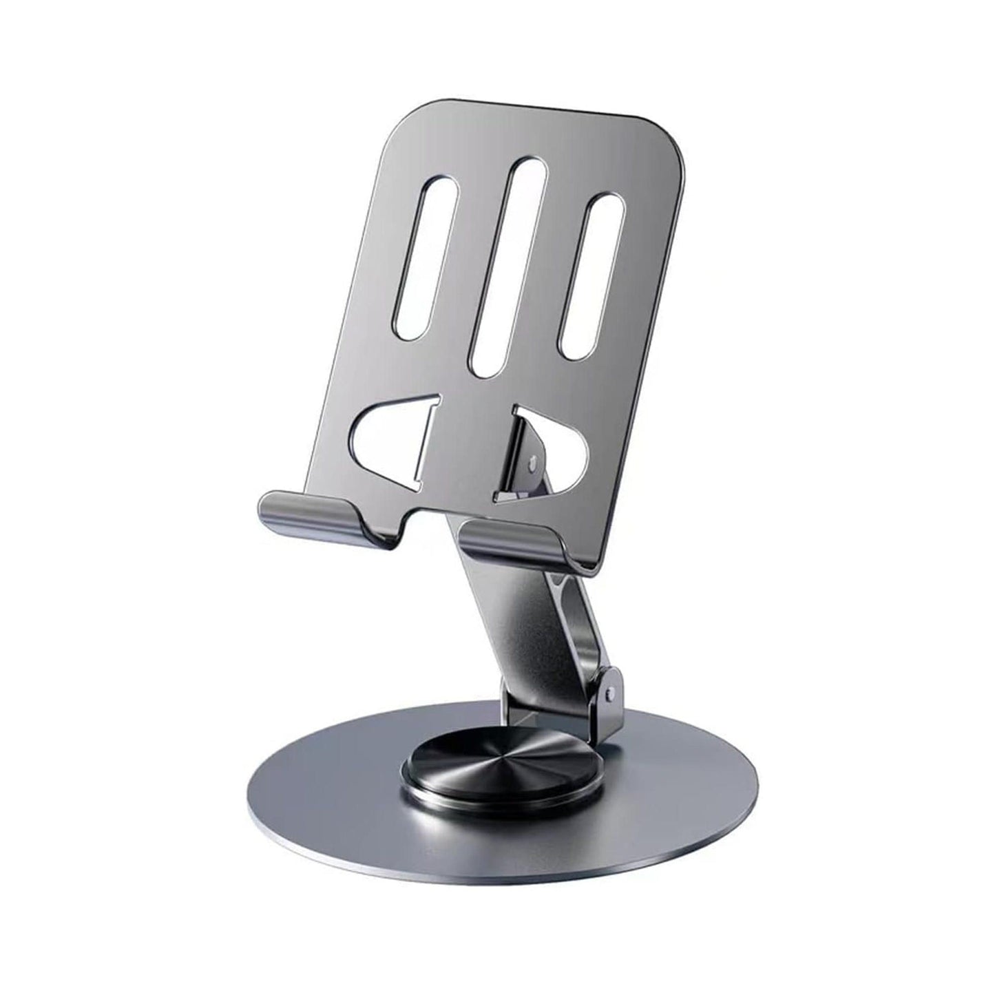FlexiView 360° Aluminium Phone & Tablet Stand – Adjustable Rotating Metal Desk Holder for Mobile, iPad & Devices | Hands-Free Viewing for Work, Video Calls & Streaming