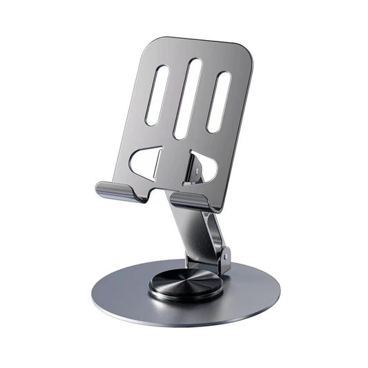 FlexiView 360° Aluminium Phone & Tablet Stand – Adjustable Rotating Metal Desk Holder for Mobile, iPad & Devices | Hands-Free Viewing for Work, Video Calls & Streaming