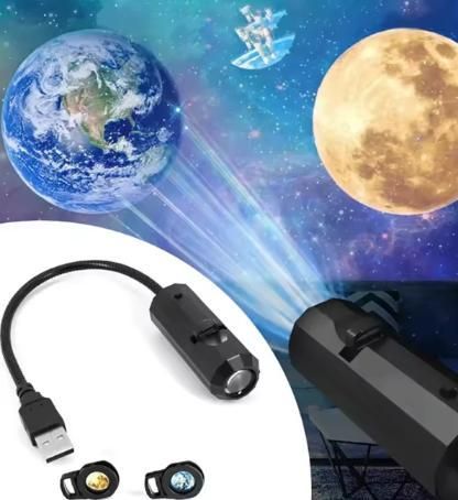 GlobeGlow 360° Earth Projection USB LED Mini Night Light