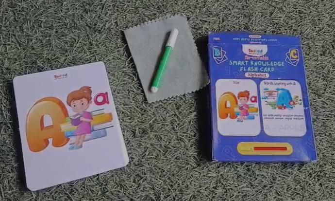 Todfod Re-Writable Smart Knowledge Flash Cards – Reusable Study & Learning Cards