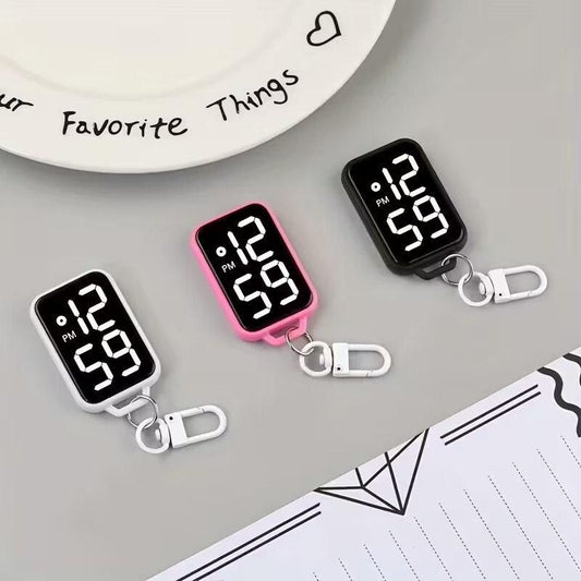 TimeMate Digital Clock Keychain (Assorted Colors) – Portable Mini Clock & Keyring Accessory