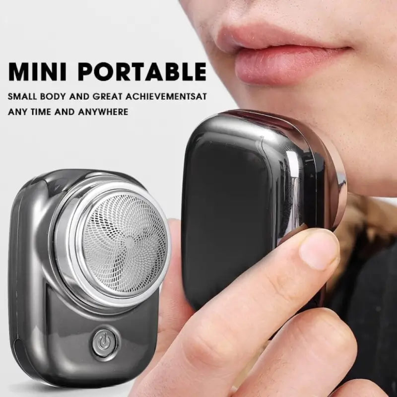 Mini Electric Shaver for Men | USB Rechargeable Pocket Beard Trimmer | Waterproof Portable Razor | 3D Floating Blade Grooming Tool