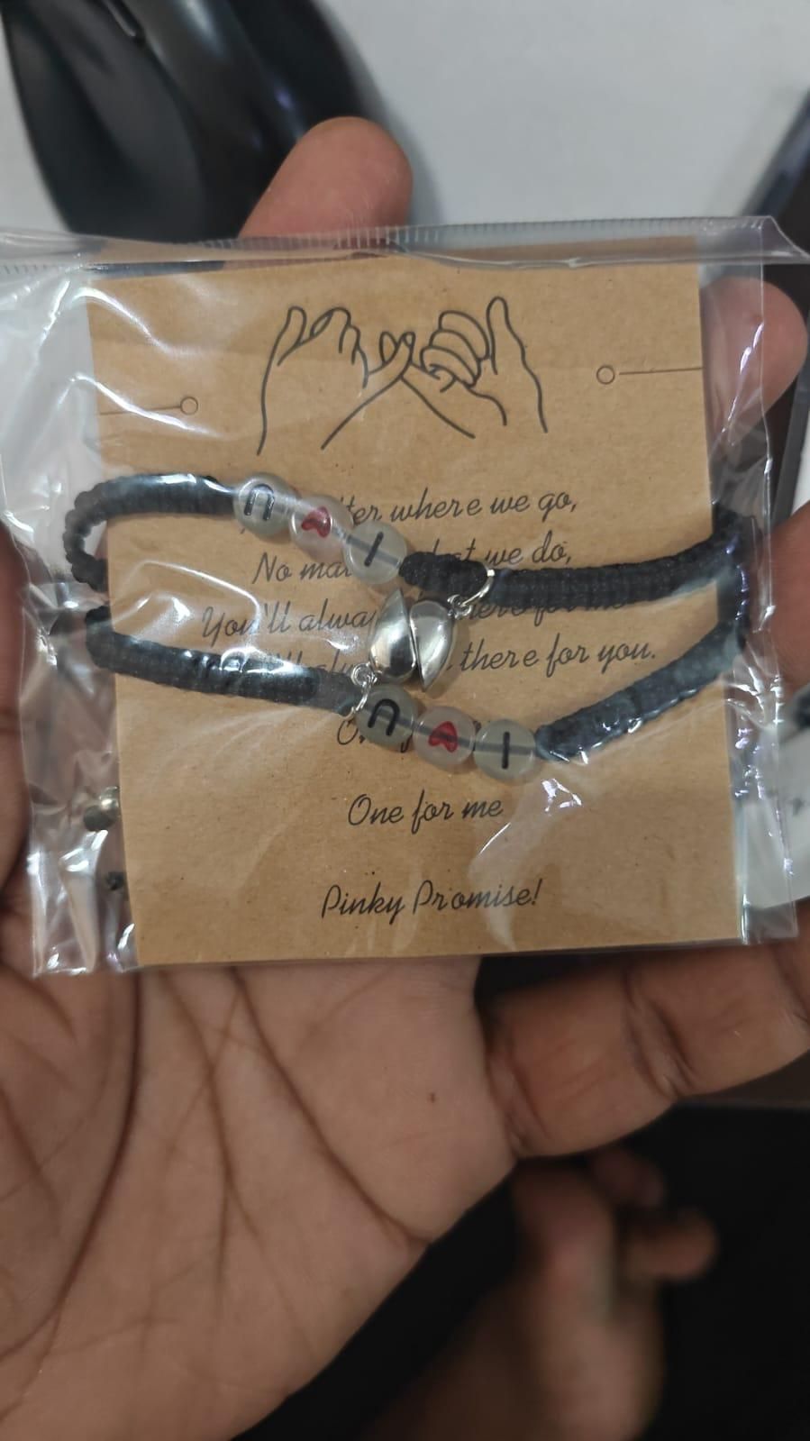 Couple Glow in the Dark Bead Bracelets – Set of 2 for Him & Her