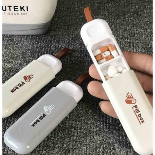 Three-Compartment Small Pill Organizer Box – Compact & Travel-Friendly Medicine Storage