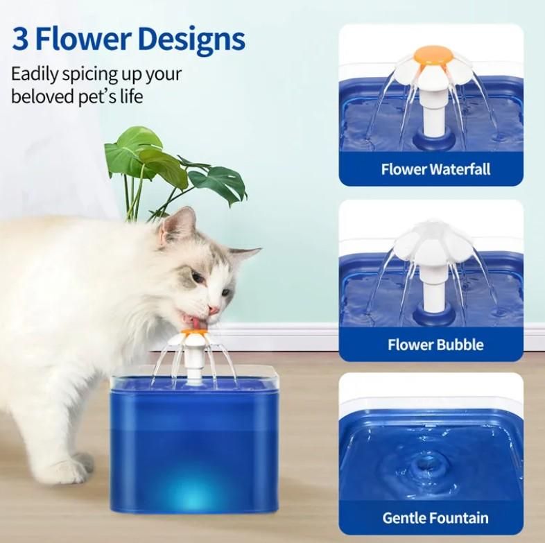 AquaPaw Smart Pet Fountain (2L) – Automatic Flowing Water Dispenser for Cats & Small Dogs | Quiet, Filtered, Hygienic Drinking Bowl