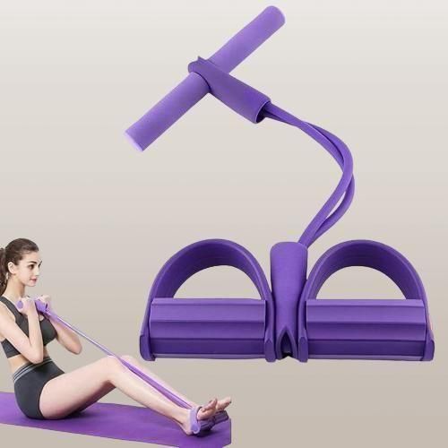 FlexiTone Yoga Pedal Puller Resistance Band – Full Body Home Workout Fitness Equipment