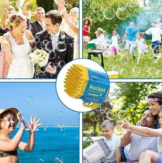 BubbleBlitz Automatic Bubble Gun – Kids Soap-Based Bubble Blower | Fun, Safe & Easy Outdoor Toy