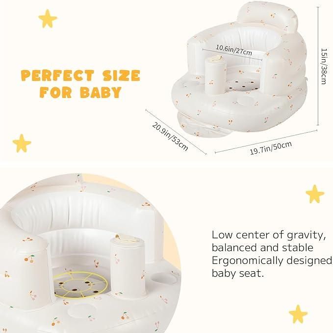 TinyFloat Inflatable Baby Chair – Portable Soft Seat for Feeding, Play & Travel