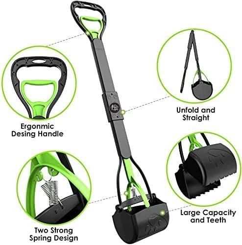 PawClean Folding Dog Poop Scooper – Portable Pet Waste Picker Tool (Assorted Colors)